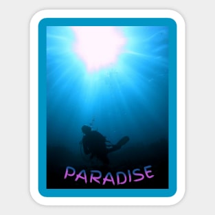 Scuba diver Paradise Sticker